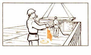 Опустить груз или крюк